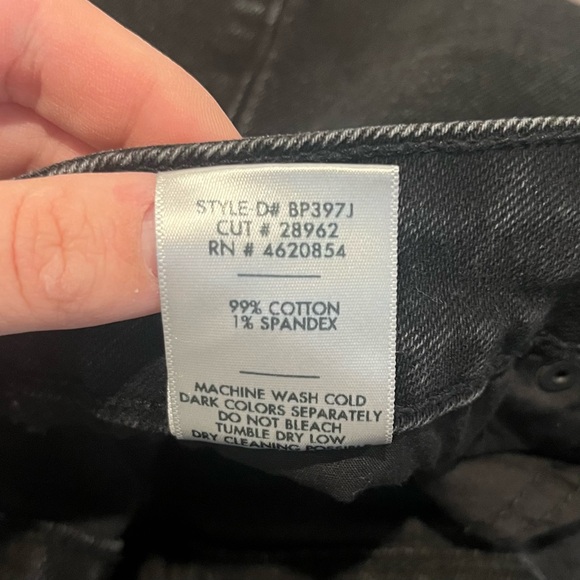 Just Black Denim The Uncut Straight Leg Jeans in Washed Black - Picture 8 of 8